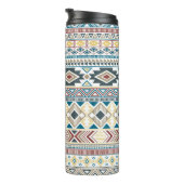 Aztec-amerikaans indiaans patroon etnische stammot thermosbeker (Geroteerd rechts)