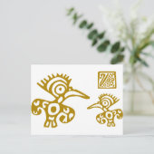 Aztec Ancient Birds! Oude culturen Design! Briefkaart (Staand voorkant)