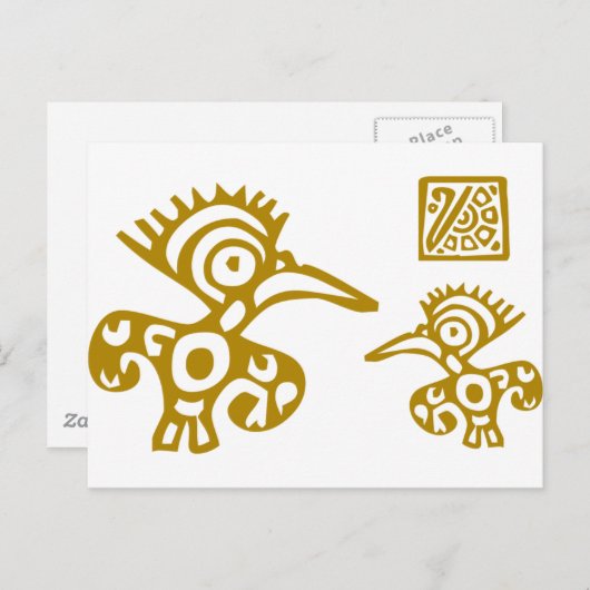 Aztec Ancient Birds! Oude culturen Design! Briefkaart (Voorkant / Achterkant)