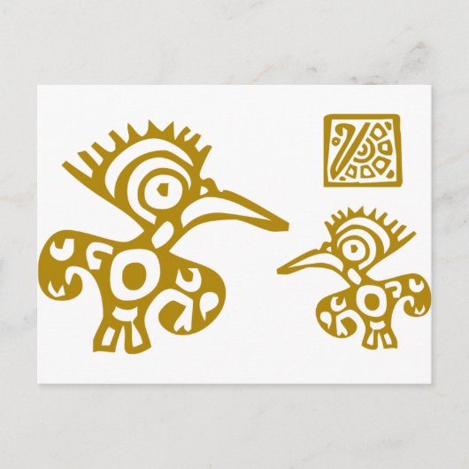 Aztec Ancient Birds! Oude culturen Design! Briefkaart (Voorkant)