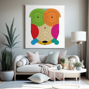 Aztec Ancient Lines Canvas Afdruk