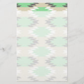 Aztec Andes Tribal Green Grey Native American Briefpapier (Voorkant)