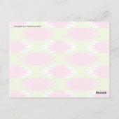 Aztec Andes Tribal Hot Pink Lime Green Patroon Briefkaart (Achterkant)