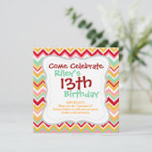 Aztec Andes Tribal Mountains Chevron Fiesta Zigag Kaart (Staand voorkant)