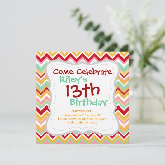 Aztec Andes Tribal Mountains Chevron Fiesta Zigag Kaart (Staand voorkant)