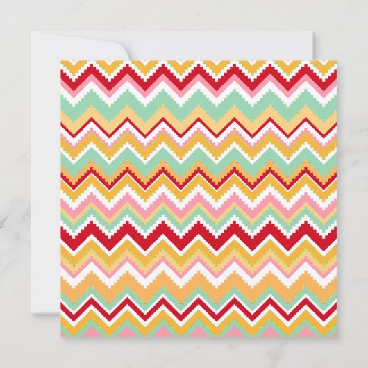 Aztec Andes Tribal Mountains Chevron Fiesta Zigag Kaart (Achterkant)