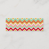 Aztec Andes Tribal Mountains Chevron Fiesta Zigag Mini Visitekaartje (Achterkant)