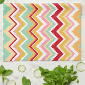 Aztec Andes Tribal Mountains Chevron Fiesta Zigag Theedoek (Gevouwen)