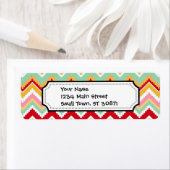 Aztec Andes Tribal Mountains Chevron Fiesta ZigZag Etiket (Insitu)