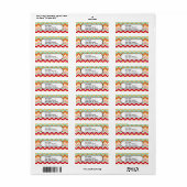 Aztec Andes Tribal Mountains Chevron Fiesta ZigZag Etiket (Full Sheet)