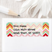 Aztec Andes Tribal Mountains Chevron Fiesta ZigZag Etiket (Insitu)