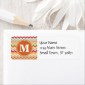 Aztec Andes Tribal Mountains Chevron Fiesta ZigZag Etiket (Insitu)