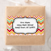 Aztec Andes Tribal Mountains Chevron Fiesta ZigZag Etiket (Insitu)