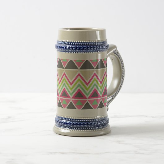 Aztec Andes Tribal Mountains Chevron Zig Zags Bierpul (Voorkant rechts)