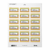 Aztec Andes Tribal Mountains Chevron Zig Zags Etiket (Full Sheet)