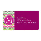 Aztec Andes Tribal Mountains Chevron Zig Zags Etiket (Voorkant)