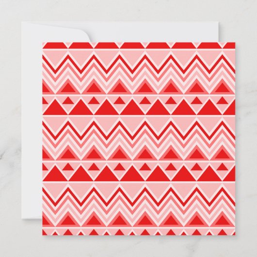 Aztec Andes Tribal Mountains Triangles Chevron Red Kaart (Achterkant)