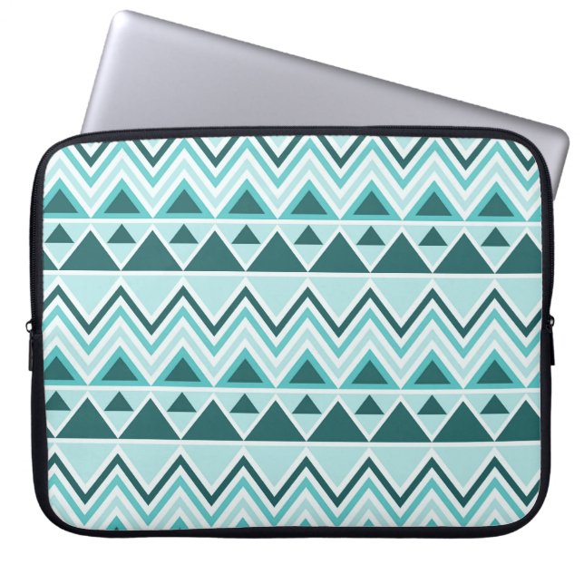 Aztec Andes Tribal Mountains Triangles Chevrons Laptop Sleeve (Voorkant)