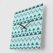 Aztec Andes Tribal Mountains Triangles Chevrons Vierkante Klok (Hoek)