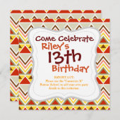 Aztec Andes Tribal Mountains Triangles Kaart (Voorkant / Achterkant)