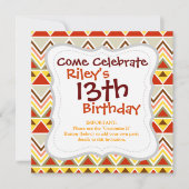 Aztec Andes Tribal Mountains Triangles Kaart (Voorkant)