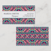 Aztec Andes Tribal Pattern Visitekaartje (Voorkant / Achterkant)