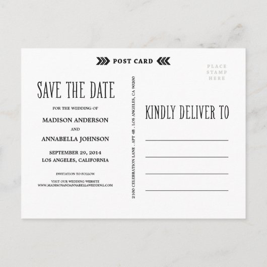 Aztec Arrows | Het Briefkaart Datum opslaan (Achterkant)