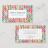 Aztec Arrows Patroon Masseuse Wellness Therapy Visitekaartje (Voorkant / Achterkant)