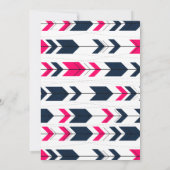 Aztec Arrows Pattern | Bridal Shower-uitnodiging Kaart (Achterkant)
