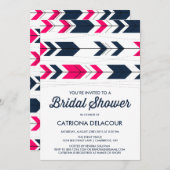 Aztec Arrows Pattern | Bridal Shower-uitnodiging Kaart (Voorkant / Achterkant)