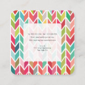 Aztec Arrows Pattern Hair Stylist Sjabloon Vierkante Visitekaartje (Achterkant)