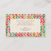 Aztec Arrows Pattern Hair Stylist Sjabloon Visitekaartje (Achterkant)