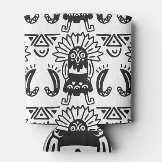 Aztec Art - Lizard Pattern Blikjeskoeler (Achterkant)