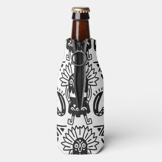 Aztec Art - Lizard Pattern Flesjeskoeler (Fles Achterkant)