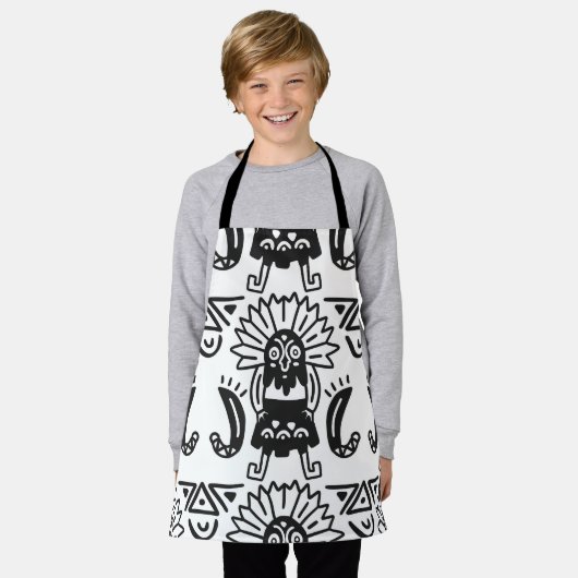 Aztec Art - Lizard Pattern Schort (Gedragen)