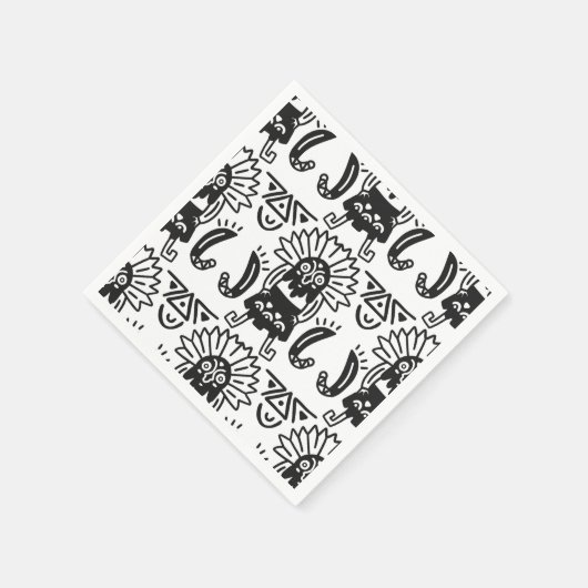 Aztec Art - Lizard Pattern Servet (Hoek)