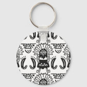 Aztec Art - Lizard Pattern Sleutelhanger (Voorkant)