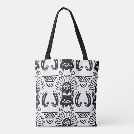 Aztec Art - Lizard Pattern Tote Bag (Achterkant)