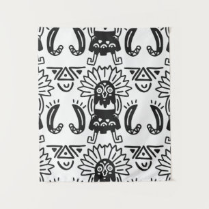 Aztec Art - Lizard Pattern Wandkleed