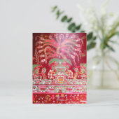 Aztec Art on Red Design Briefkaart (Staand voorkant)