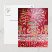 Aztec Art on Red Design Briefkaart (Voorkant / Achterkant)