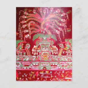 Aztec Art on Red Design Briefkaart