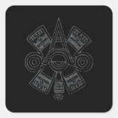 Aztec Art Vierkante Sticker (Voorkant)
