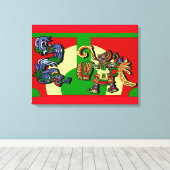 Aztec Artistic Design Canvas Afdruk (Insitu (Houten vloer))