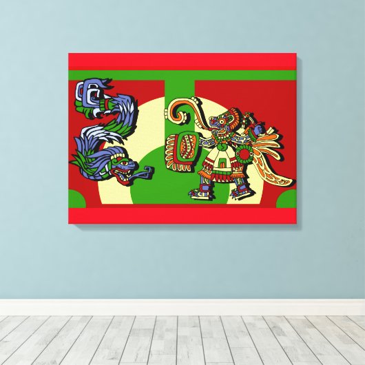 Aztec Artistic Design Canvas Afdruk (Insitu (Houten vloer))