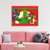 Aztec Artistic Design Canvas Afdruk (Insitu (Woonkamer))