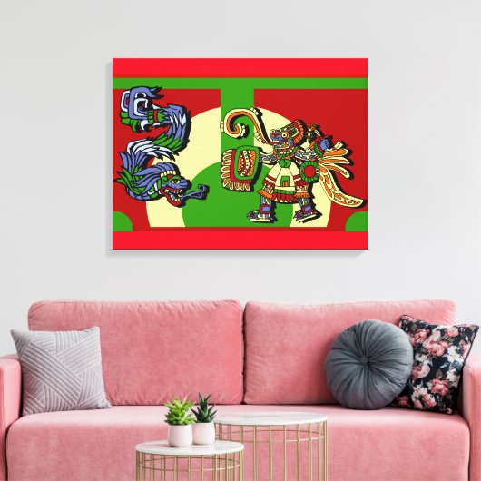 Aztec Artistic Design Canvas Afdruk (Insitu (Woonkamer))