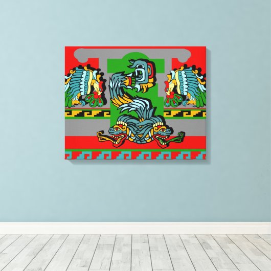 Aztec  Artistic Design Canvas Afdruk (Insitu (Houten vloer))