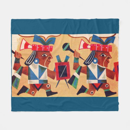Aztec Aztecs Fleece Deken (Voorkant (Horizontaal))
