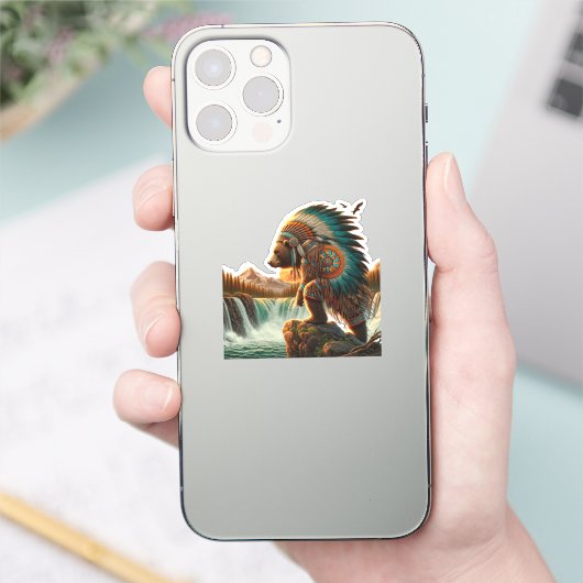 Aztec Beer Warrior Sticker (Telefoon)